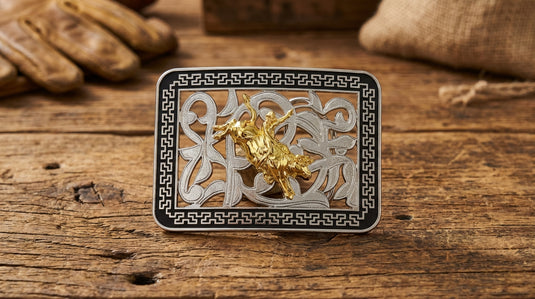 AWW16 - Bullrider Vine Square Buckle
