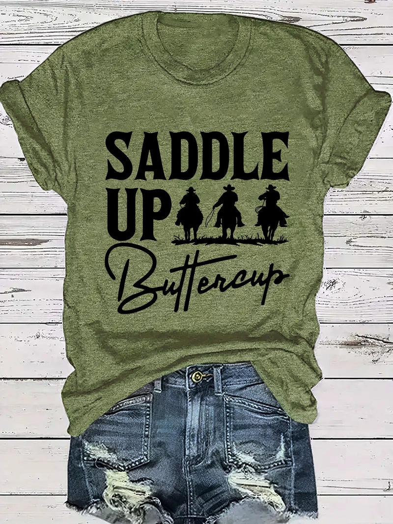 Load image into Gallery viewer, TMTSHT33 - Women&#39;s Army Green Buttercup T Shirt
