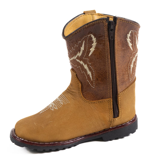 5500 T - RockinLeather Toddler Crazy Honey Cowhide Boot