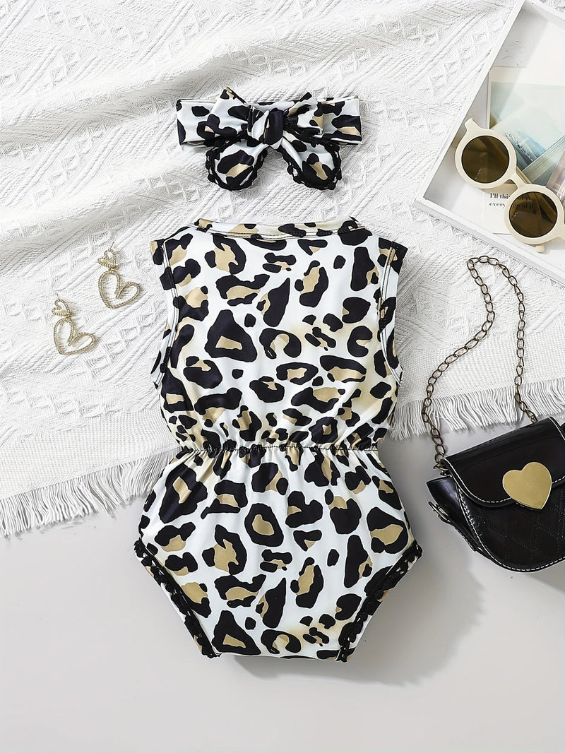 Load image into Gallery viewer, TMCHD29 - Baby Girls 2 Piece Set Leopard Print

