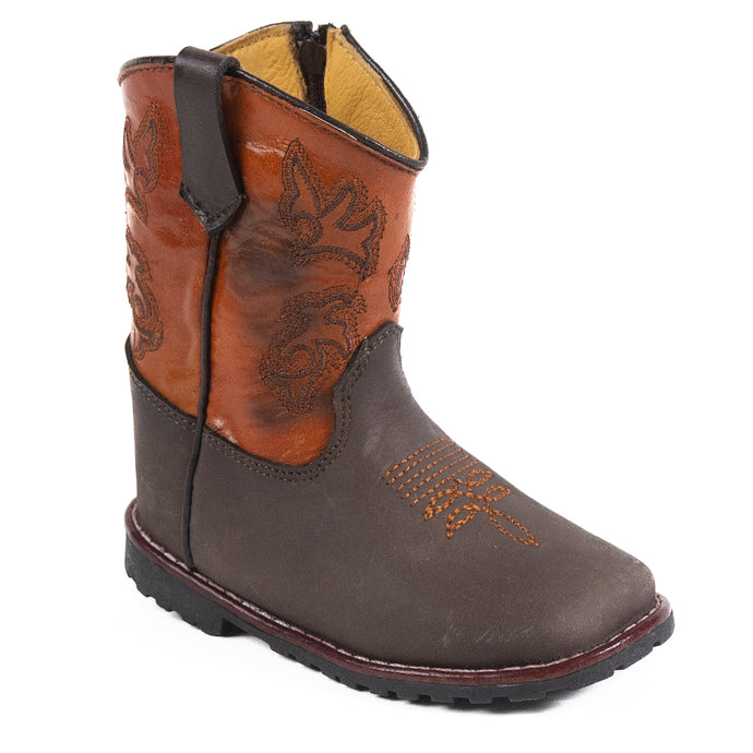 5504 T - RockinLeather Toddler Crazy Choco Cowhide Boot