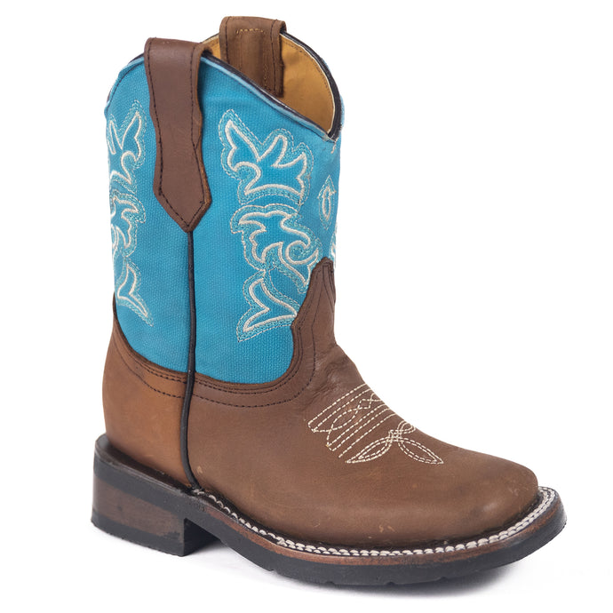5507 CY - RockinLeather Children's Crazy Tabaco Cowhide Leather Boot