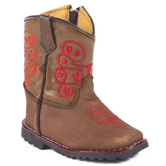 5513T - RockinLeather Toddler Tabaco Brown Cowhide Boot
