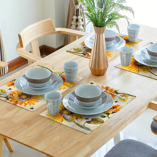 TMPLMT7 - Set of 4 - Sunflower Placemat Set