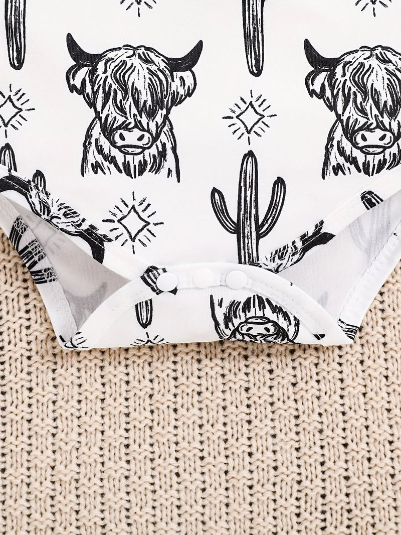 Load image into Gallery viewer, TMCHD32 - Mama&#39;s Little Man 2 Piece Cowprint Set
