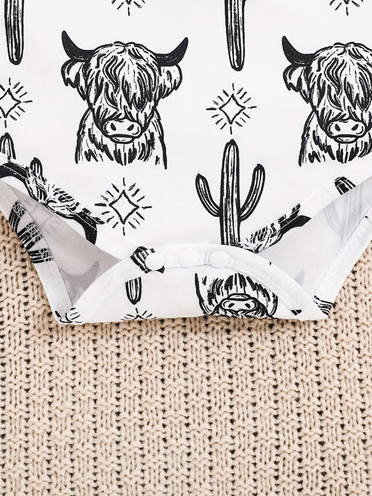 TMCHD32 - Mama's Little Man 2 Piece Cowprint Set