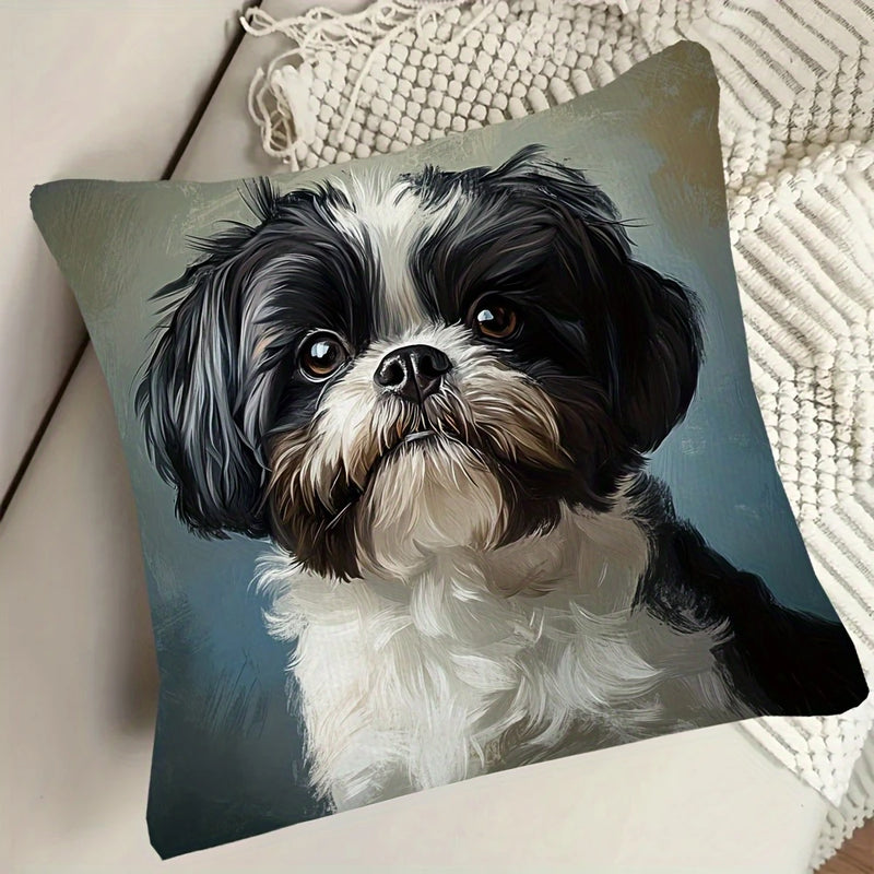 Load image into Gallery viewer, TMPL127 - 1 Piece - 18&quot; x 18&quot; Shih Tzu Throw Pillow
