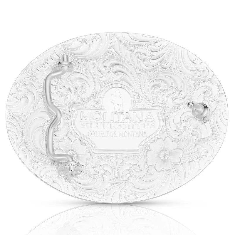 Load image into Gallery viewer, 56910-447 - Montana Silversmiths Dancing Compass Buckle with Buffalo Skull
