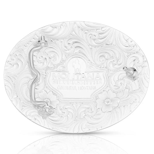 56910-447 - Montana Silversmiths Dancing Compass Buckle with Buffalo Skull