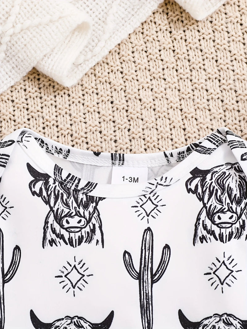 Load image into Gallery viewer, TMCHD32 - Mama&#39;s Little Man 2 Piece Cowprint Set
