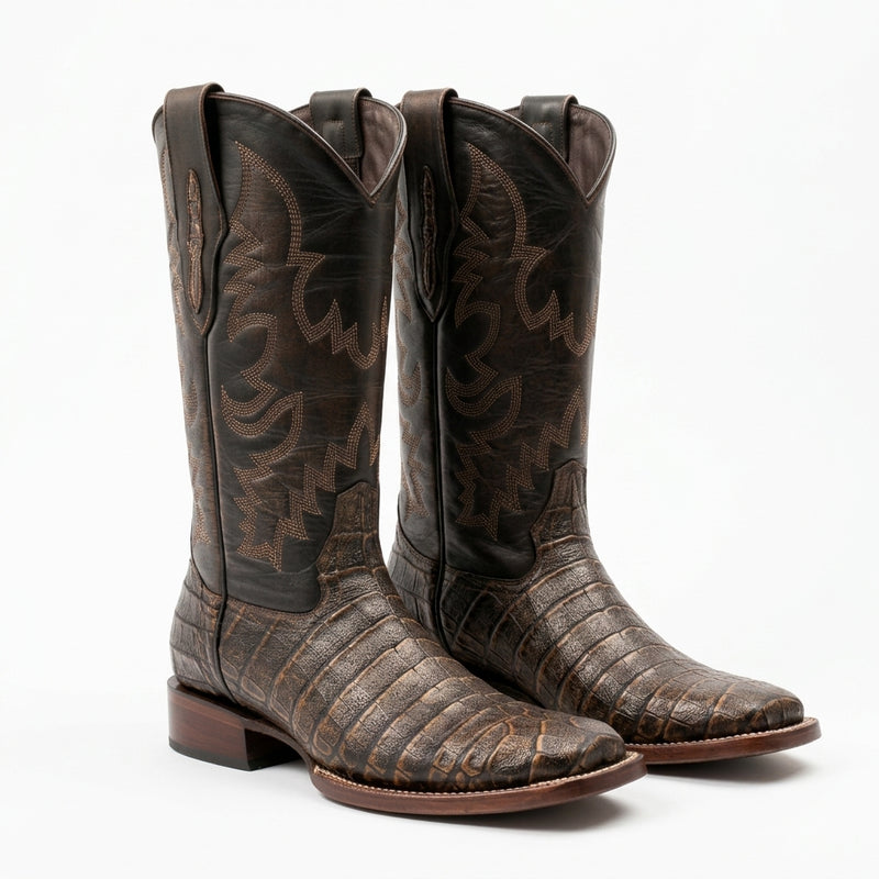 Load image into Gallery viewer, 8035 - RockinLeather Men's Caiman Square Toe Western Boot
