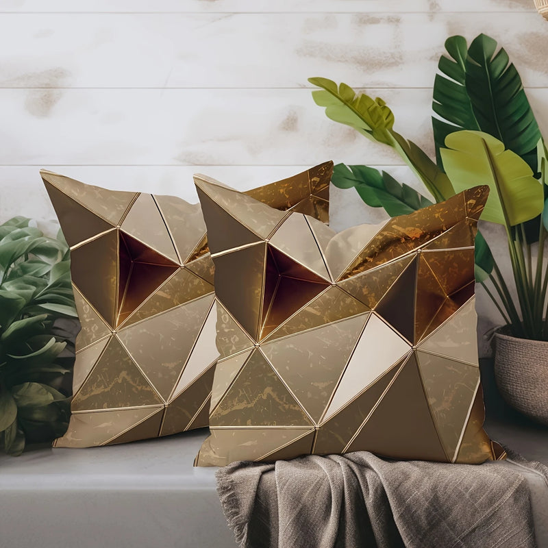 Load image into Gallery viewer, TMPL104 - 2 Piece Set - 18&quot; x 18&quot; Geometric Print Throw Pillows
