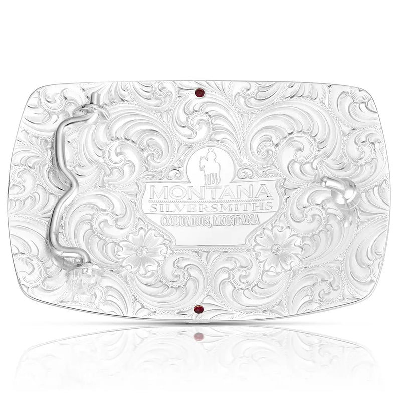 Load image into Gallery viewer, 58410-731M - Montana Silversmiths Midnight Range Buckle with Praying Cowboy
