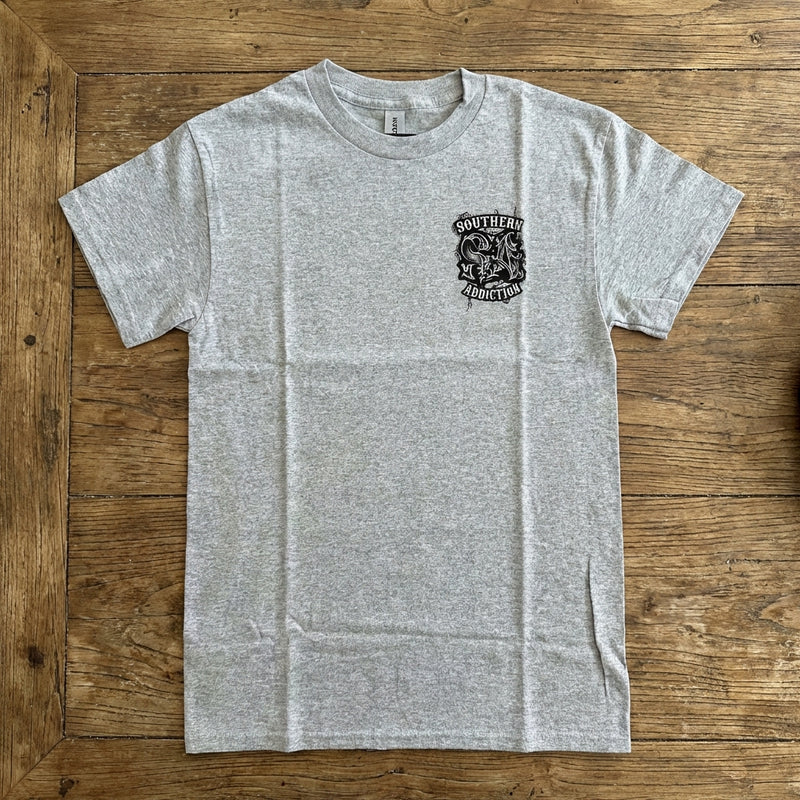 Load image into Gallery viewer, 6137 - Southern Addiction Sm Town Cntry Boy - Grey T Shirt
