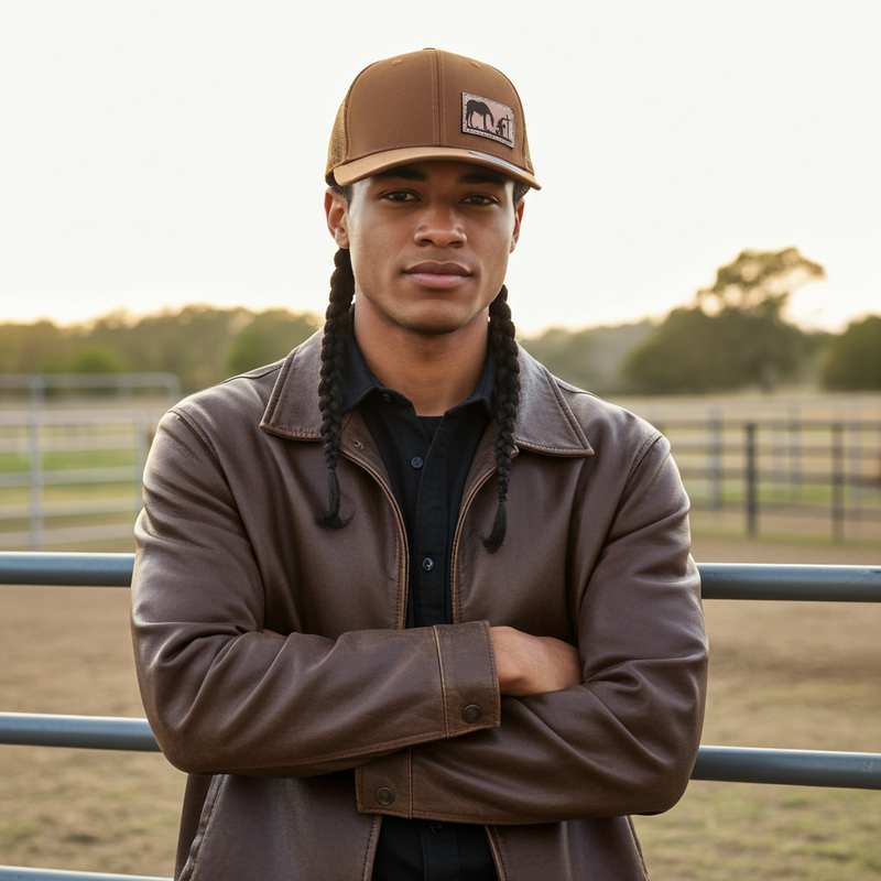 Load image into Gallery viewer, CP106 - Cowboy Prayer Leather Patch Caramel Retro Cap
