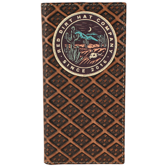 23111876W9 - Red Dirt Hat Company Rodeo Wallet Desert Scene Logo Patch