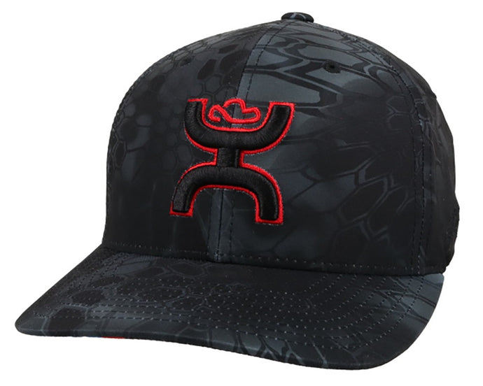 CK020 - Hooey Chris Kyle Black 6-Panel Flexfit with Black / Red Hooey Logo