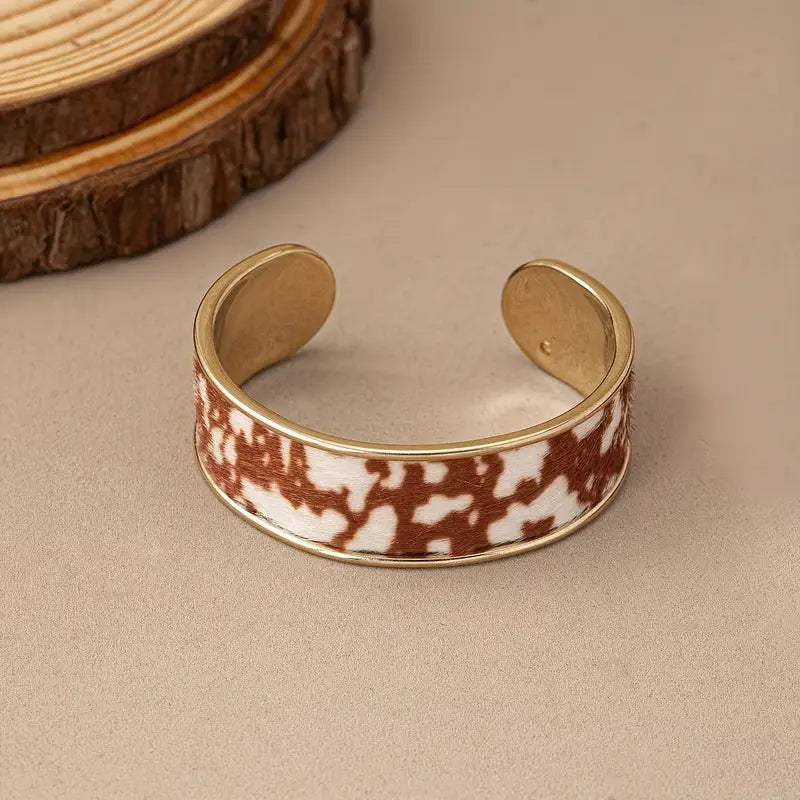 Load image into Gallery viewer, TMBC4 - Leopard Print Bangle Bracelet
