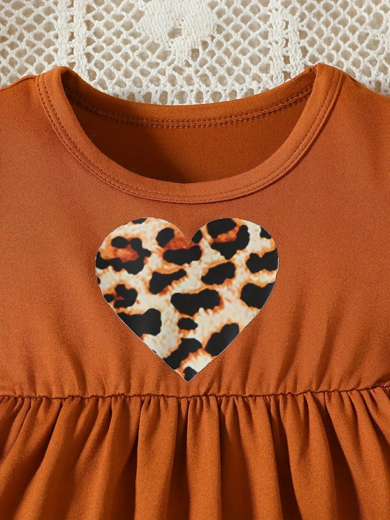 Load image into Gallery viewer, TMCHD47 - Baby &amp; Child Girl&#39;s Leopard Print 2 Piece Set
