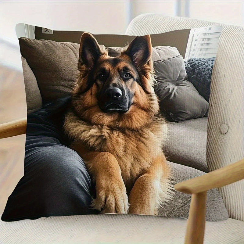 Load image into Gallery viewer, TMPL129 - 1 Piece - 18&quot; x 18&quot; German Shepherd Throw Pillow
