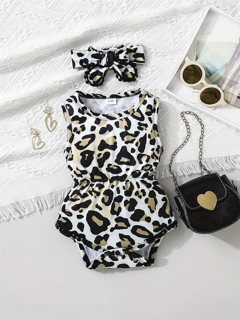 Load image into Gallery viewer, TMCHD29 - Baby Girls 2 Piece Set Leopard Print
