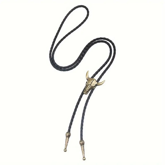 TMBLO9 - Gold Steer Head Bolo Tie