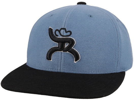 4004T BL - Roughy Blue 6-Panel Trucker with Black Roughy Logo
