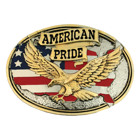 60806P - Montana Silversmiths American Pride Attitude Belt Buckle