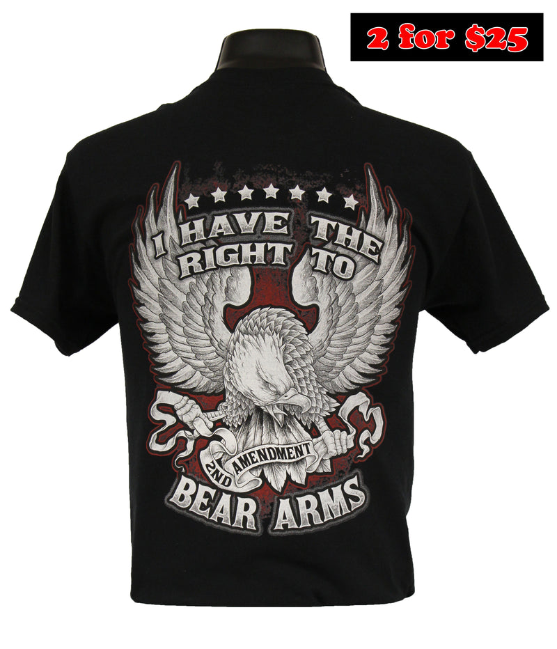 Load image into Gallery viewer, 6136 - Southern Addiction Right To Bear Arms T Shirt
