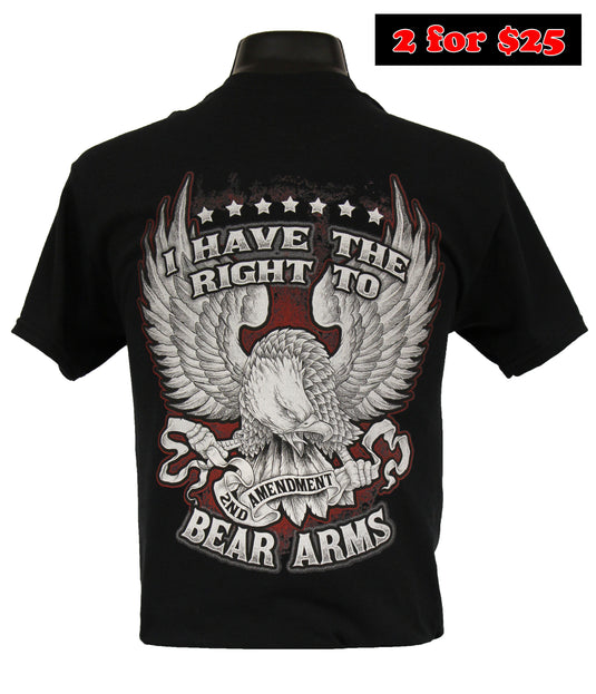 6136 - Southern Addiction Right To Bear Arms T Shirt