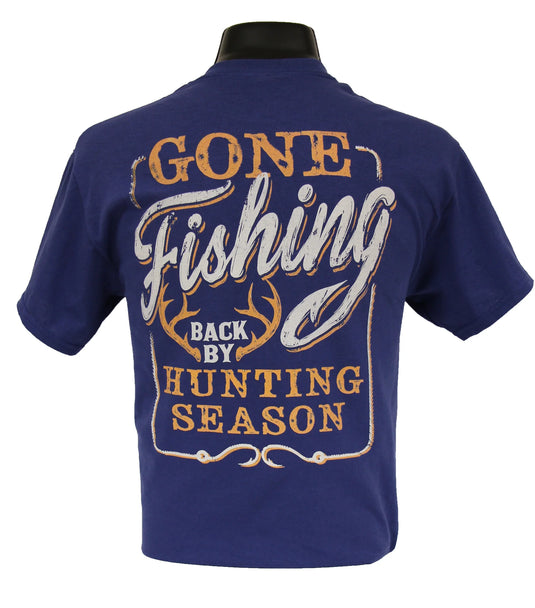 6145 - Southern Addiction Gone Fishing T Shirt