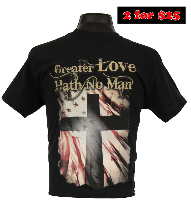 Load image into Gallery viewer, 6153 - Southern Addiction Greater Love Hath No Man T Shirt
