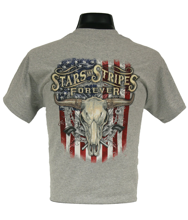 Load image into Gallery viewer, 6155 - Southern Addiction Stars &amp; Stripes T Shirt
