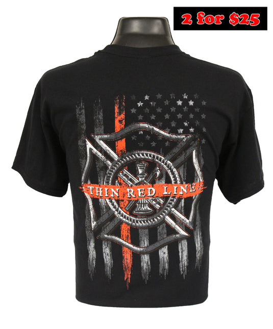 6166 - Southern Addiction Thin Red Line T Shirt