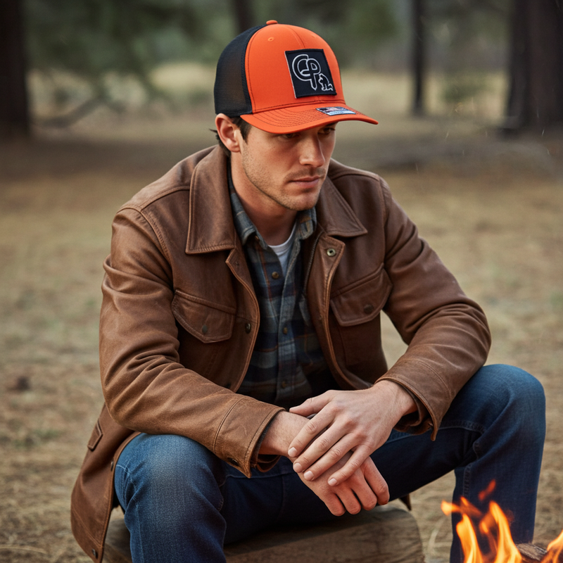 Load image into Gallery viewer, CP112 - Cowboy Prayer 3D Black Orange/Black Cap
