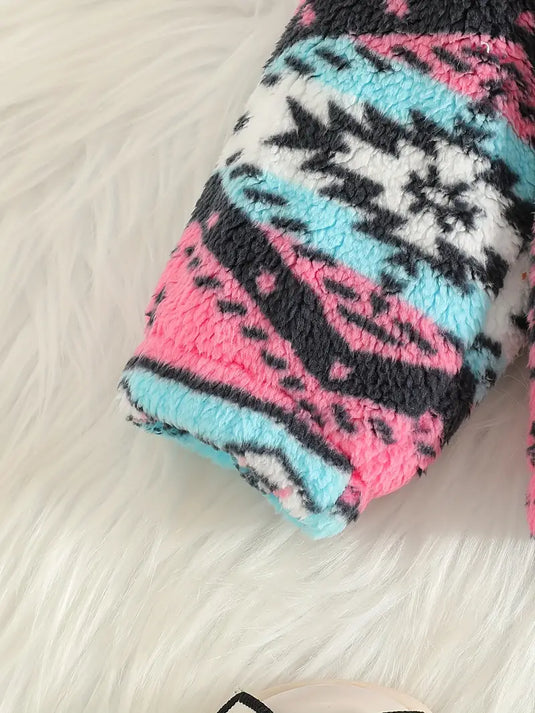 TMCHD46 - Girls Baby & Child Pink Aztec Print 2 Piece Outfit