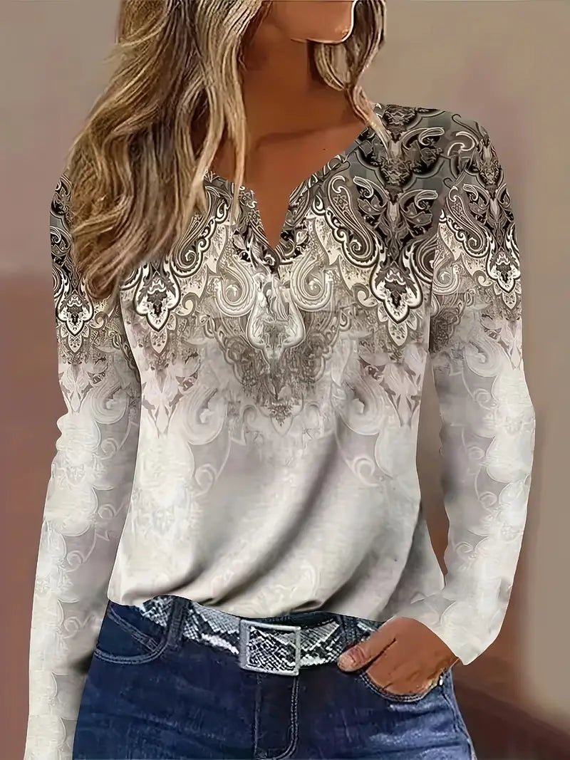 Load image into Gallery viewer, TMTSHT29 - Women&#39;s V Neck Long Sleeve Shirt
