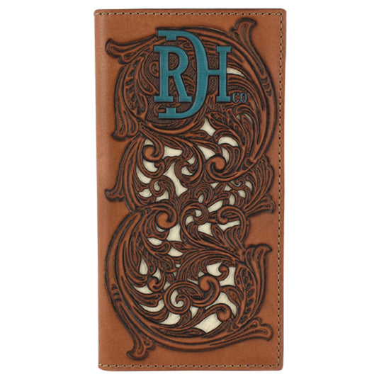 23111876W3 - Red Dirt Hat Company Rodeo Wallet Tooled W/Ivory Underlay