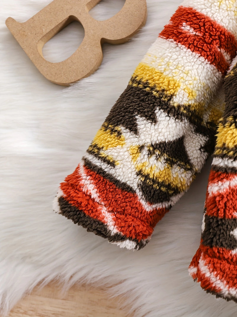 Load image into Gallery viewer, TMCHD31 - Brick Red Aztec Baby &amp; Child Hooded Jacket
