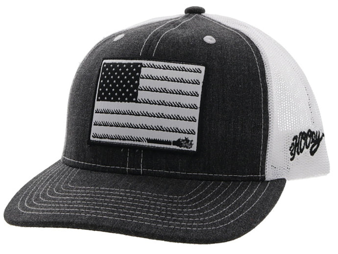 2210T - CHWH - Hooey Liberty Roper Charcoal/White Trucker Cap