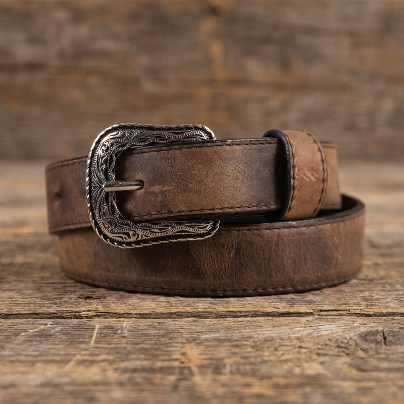 Load image into Gallery viewer, B1055 - RockinLeather Children's Oiled Brown Leather Belt
