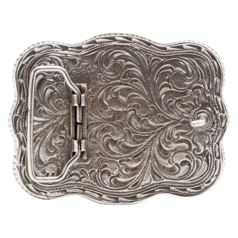 Load image into Gallery viewer, 658-06 - Scalloped Elk Skull Buckle
