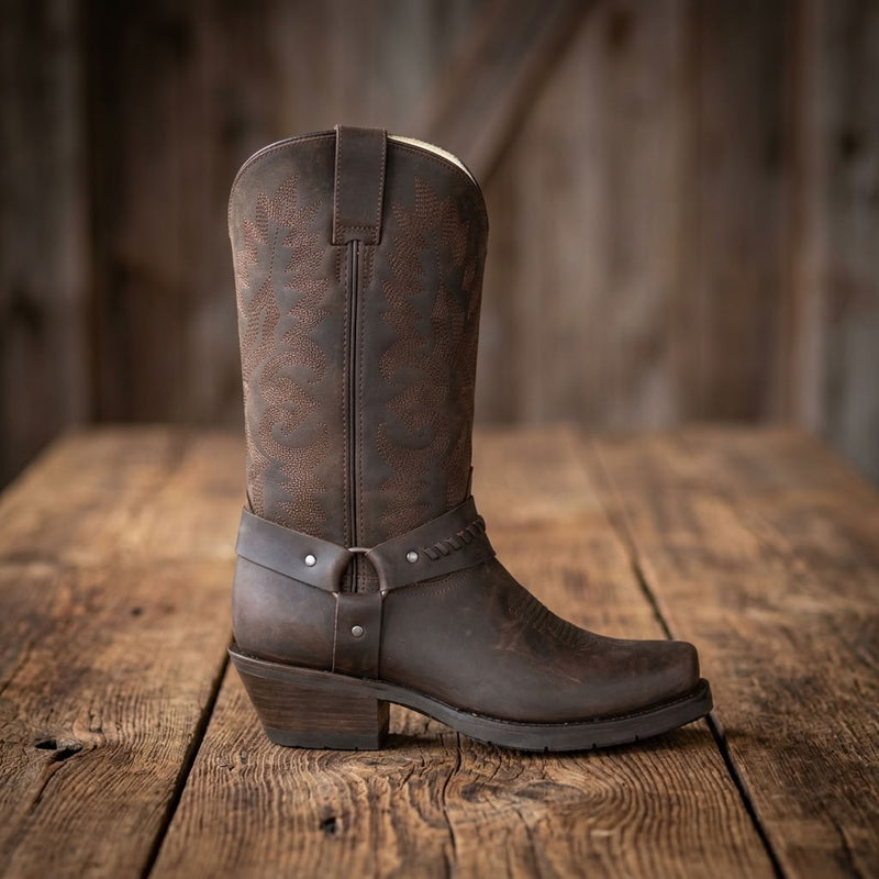 Load image into Gallery viewer, 1264 - RockinLeather Men's Chocolate Leather Harness Boot
