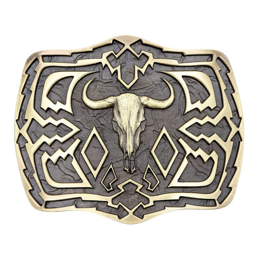 664 - Southwest Longhorn Skull Buckle