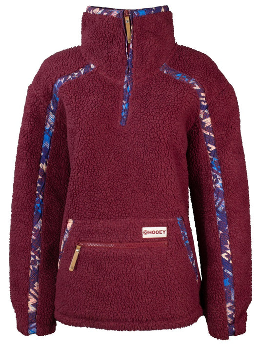 HFP005PK - Hooey Ladies Pink Sherpa Pullover