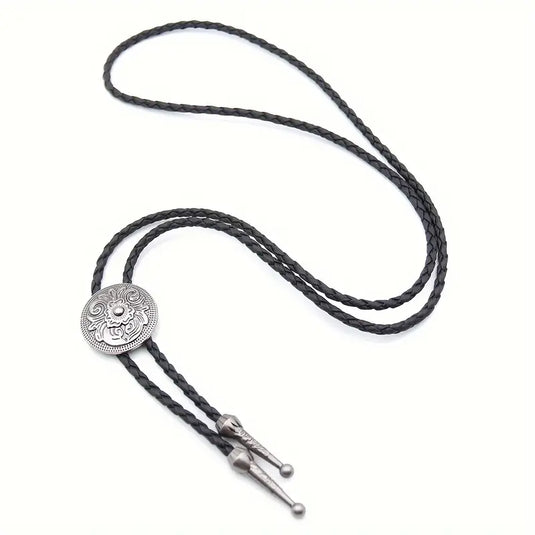 TMBL03 - Round Carved Bolo Tie