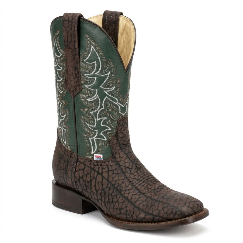 Load image into Gallery viewer, 1263 - RockinLeather Men's Chocolate Bull Shoulder Western Boot
