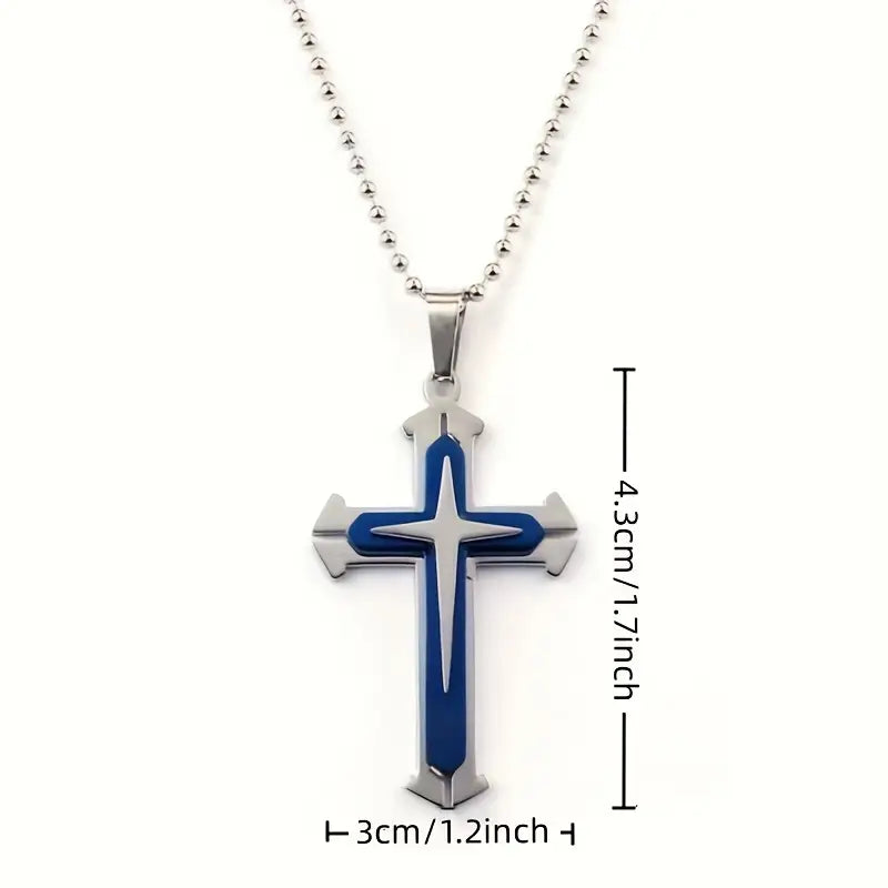 Load image into Gallery viewer, TMNK7 - Men&#39;s MultiLayer Cross Necklace
