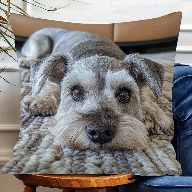 Load image into Gallery viewer, TMPL122 - 1 Piece - 18&quot; x 18&quot; Schnauzer Throw Pillow
