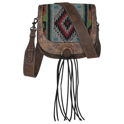 Load image into Gallery viewer, 23123531 - Justin Ladies Saddle Bag Southwestern Blanket W/ Tooling

